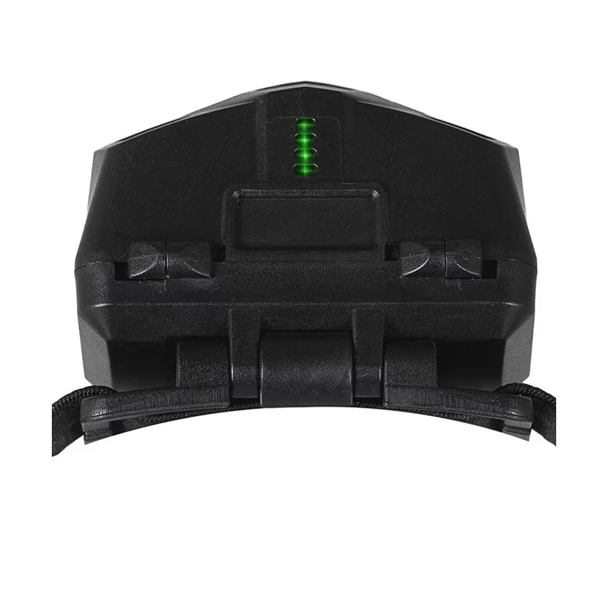 Linterna frontal LED recargable y regulable con sensor y luz roja 2xLED/5W/5V/3xAAA IP65 500 brillante 1200 mAh