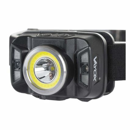 Linterna frontal LED recargable y regulable con sensor y luz roja LED/15W/5V IP66 430 brillante 1800 mAh