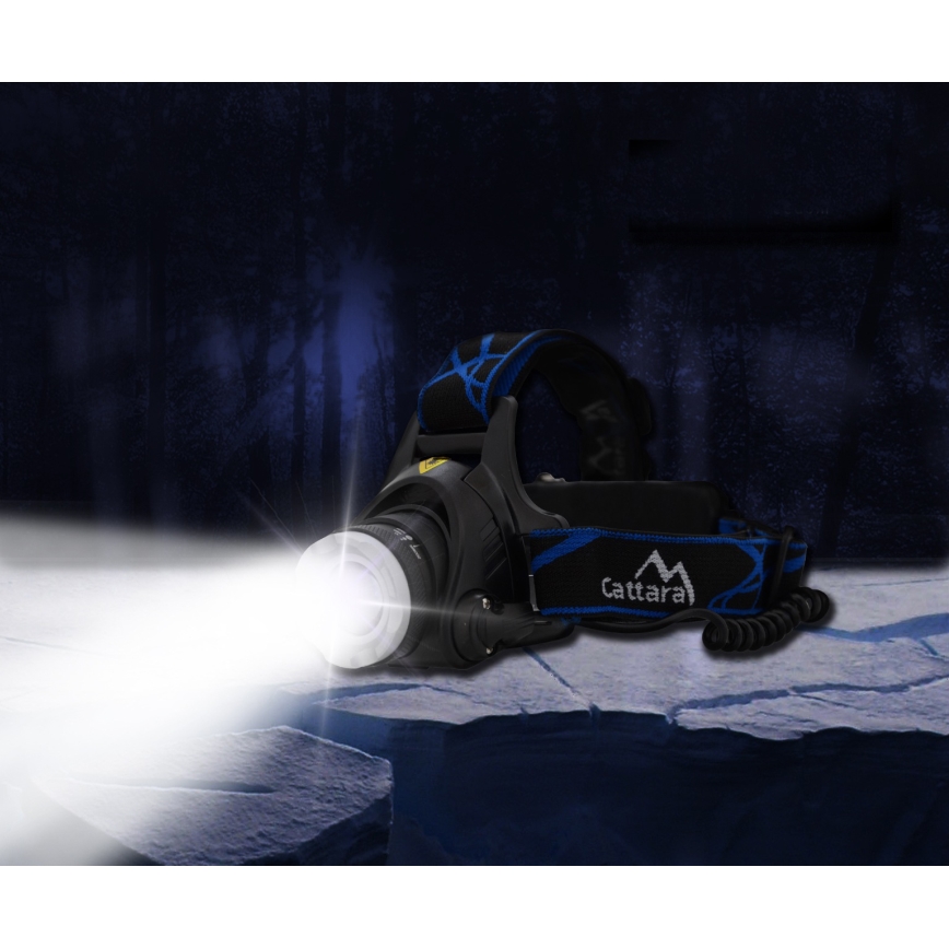 Linterna LED recargable LED/6W/7,4V 5600 mAh IP44 negro/azul