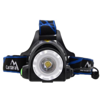 Linterna LED recargable LED/6W/7,4V 5600 mAh IP44 negro/azul