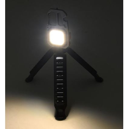 Linterna multifuncional recargable LED con soporte LED/USB-C 400 mAh
