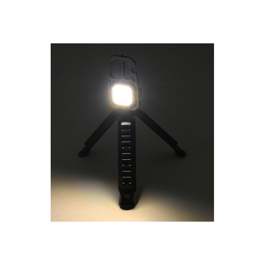 Linterna multifuncional recargable LED con soporte LED/USB-C 400 mAh