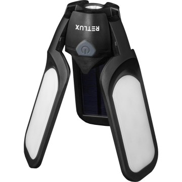 Linterna LED recargable para camping con panel solar 3W/1600 mAh IPX4