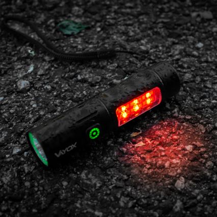 Linterna recargable LED regulable con luz roja LED/5W/5V IPX4 250 lm 2000 mAh