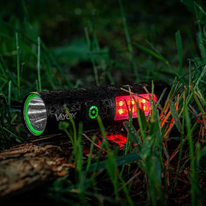 Linterna recargable LED regulable con luz roja LED/5W/5V IPX4 250 lm 2000 mAh