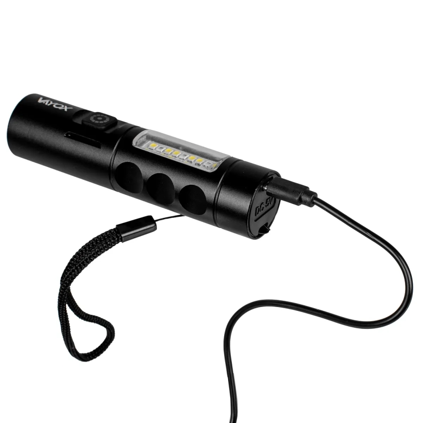 Linterna recargable LED regulable con luz roja LED/5W/5V IPX4 250 lm 2000 mAh