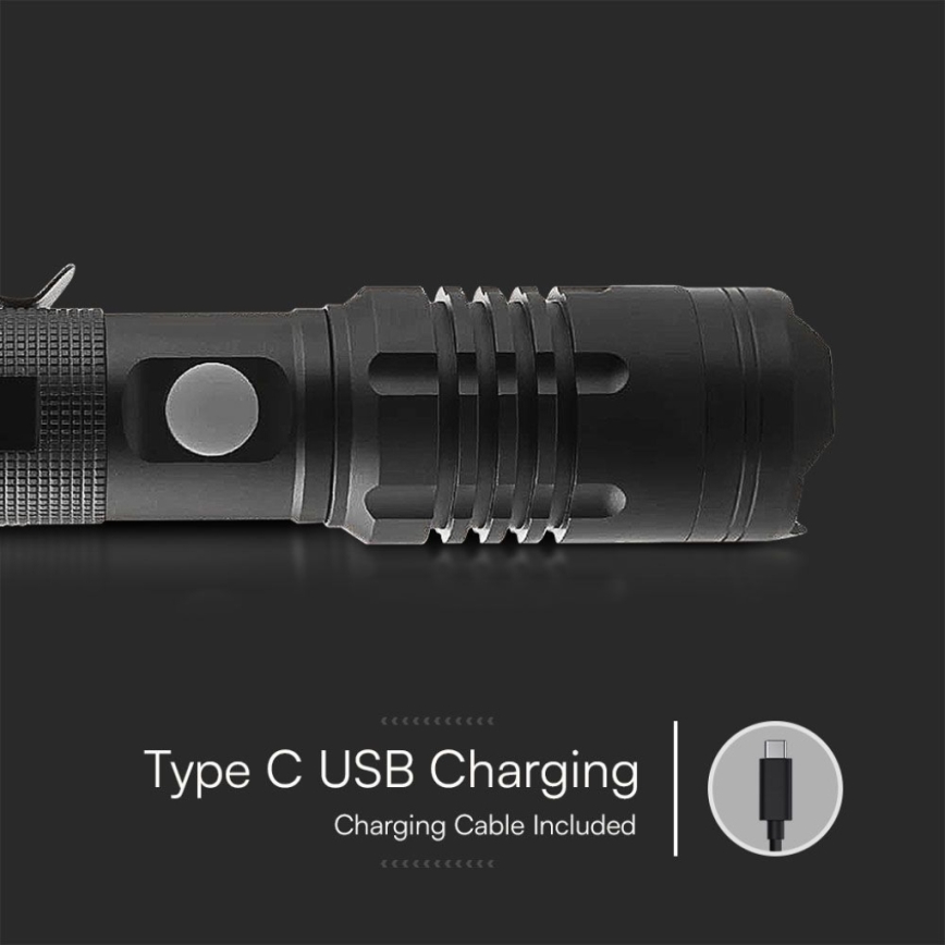 Linterna LED recargable USB LED/10W/5V IP54 2000 mAh 1000 brillante