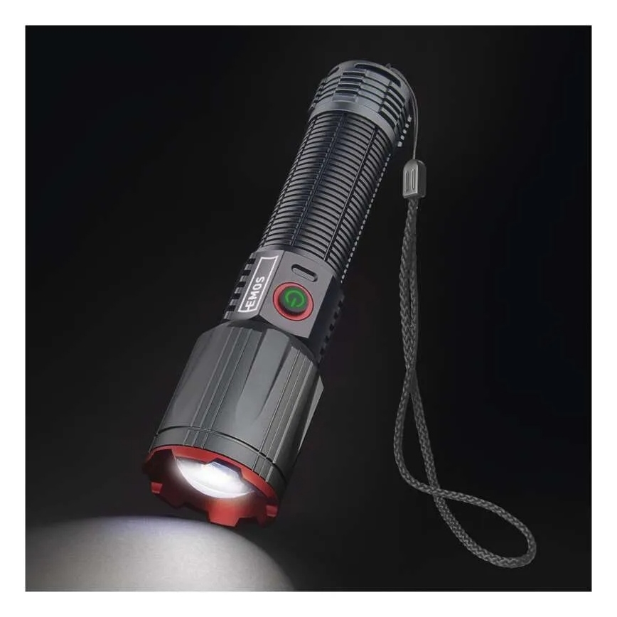 Linterna metálica LED recargable LED/5V 3000 brillante 5000 mAh IP43