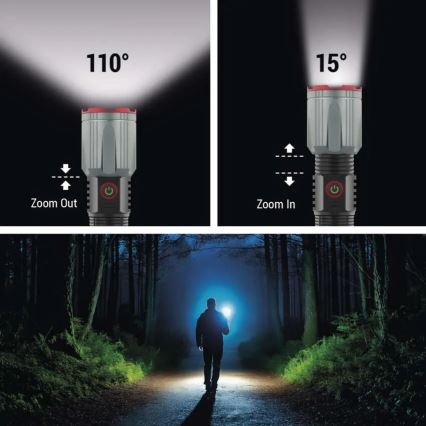 Linterna metálica LED recargable LED/5V 3000 brillante 5000 mAh IP43