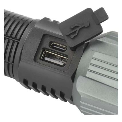 Linterna metálica LED recargable LED/5V 3000 brillante 5000 mAh IP43