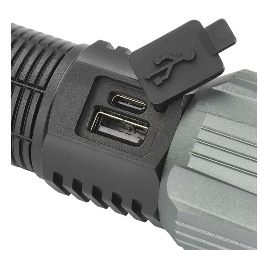 Linterna metálica LED recargable LED/5V 3000 brillante 5000 mAh IP43