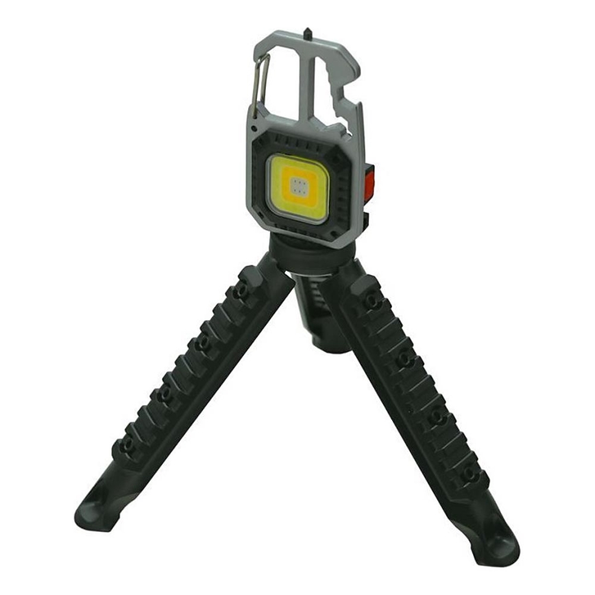 Linterna multifunción recargable con soporte LED/USB-C 400 mAh