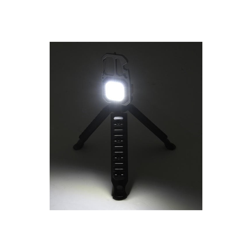 Linterna multifunción recargable con soporte LED/USB-C 400 mAh