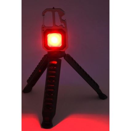Linterna multifunción recargable con soporte LED/USB-C 400 mAh
