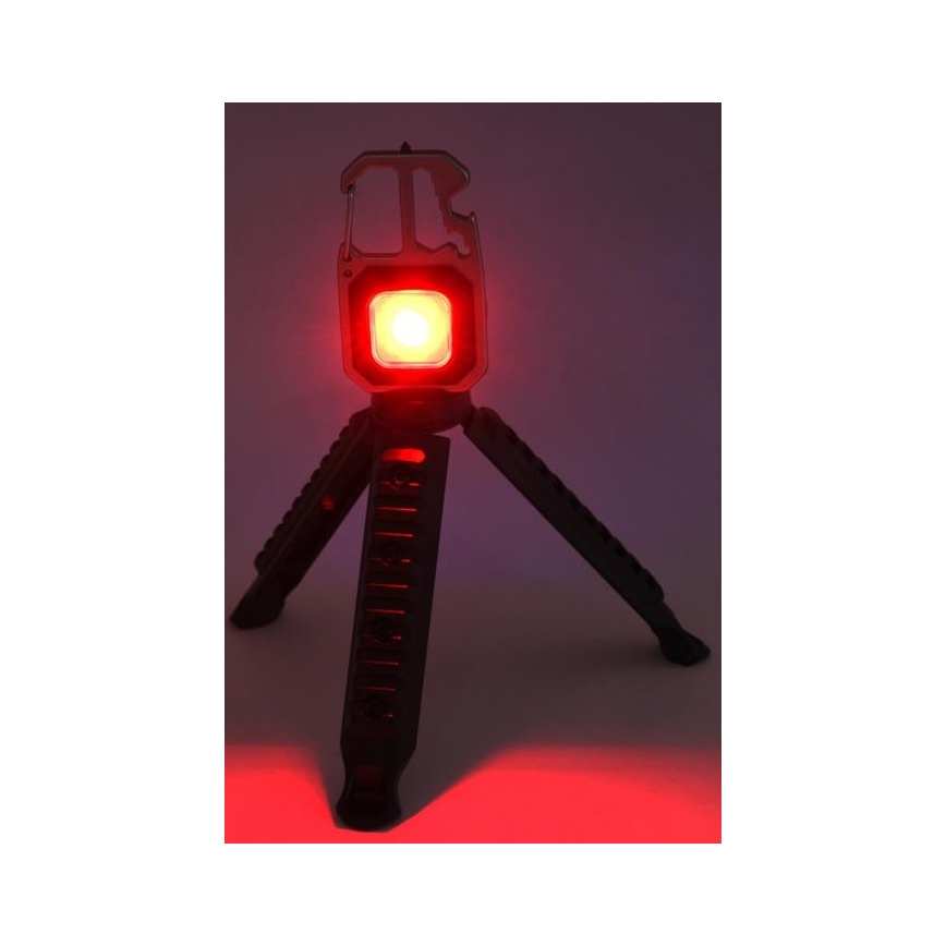 Linterna multifunción recargable con soporte LED/USB-C 400 mAh