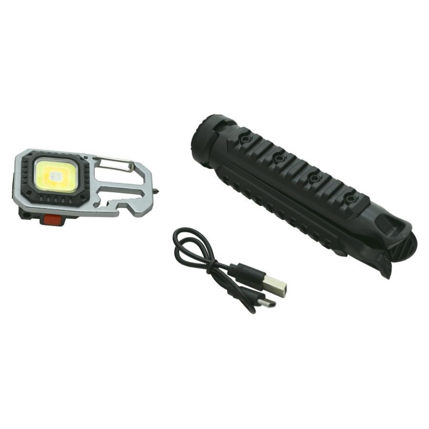 Linterna multifunción recargable con soporte LED/USB-C 400 mAh