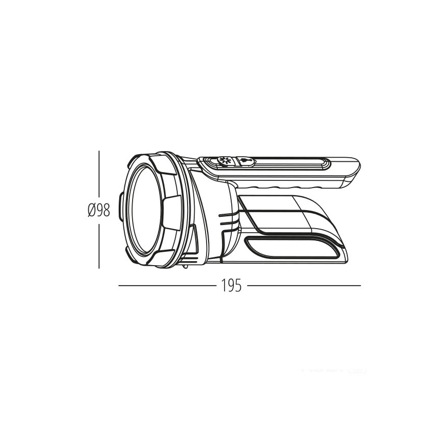 Linterna recargable LED 2xLED/3W/5V 210 lm 1200 mAh negra