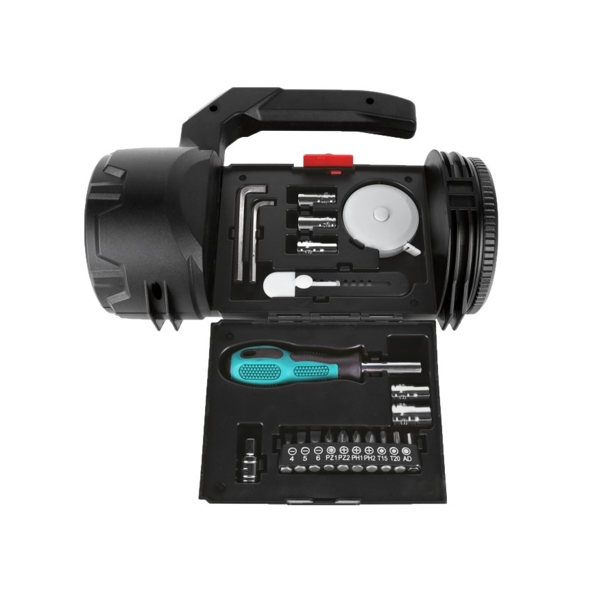 Linterna recargable LED/5V 500 lm 1200 mAh negra
