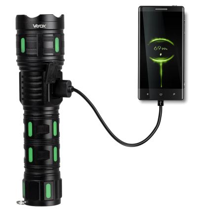 Linterna recargable LED regulable con función de powerbank — 20W/5V IP44 1200 lm 5000 mAh