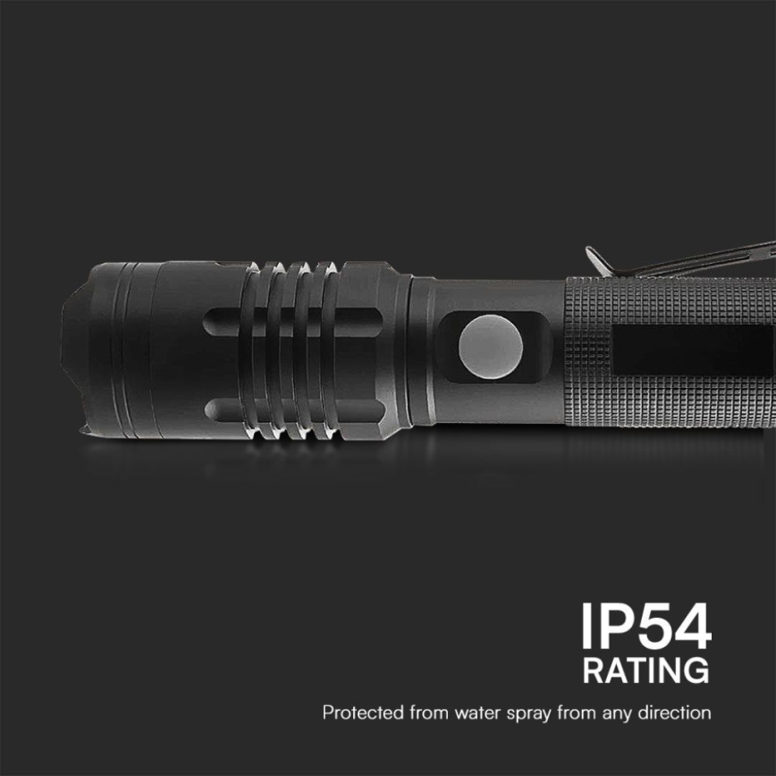 Linterna recargable LED USB LED/10W/5V IP54 2000 mAh 1000 lm