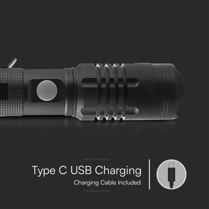 Linterna recargable LED USB LED/10W/5V IP54 2000 mAh 1000 lm