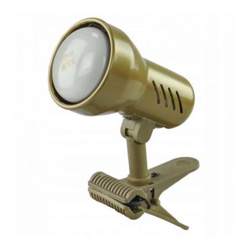Linterna with a clip KM 1xE14/24W/230V gold