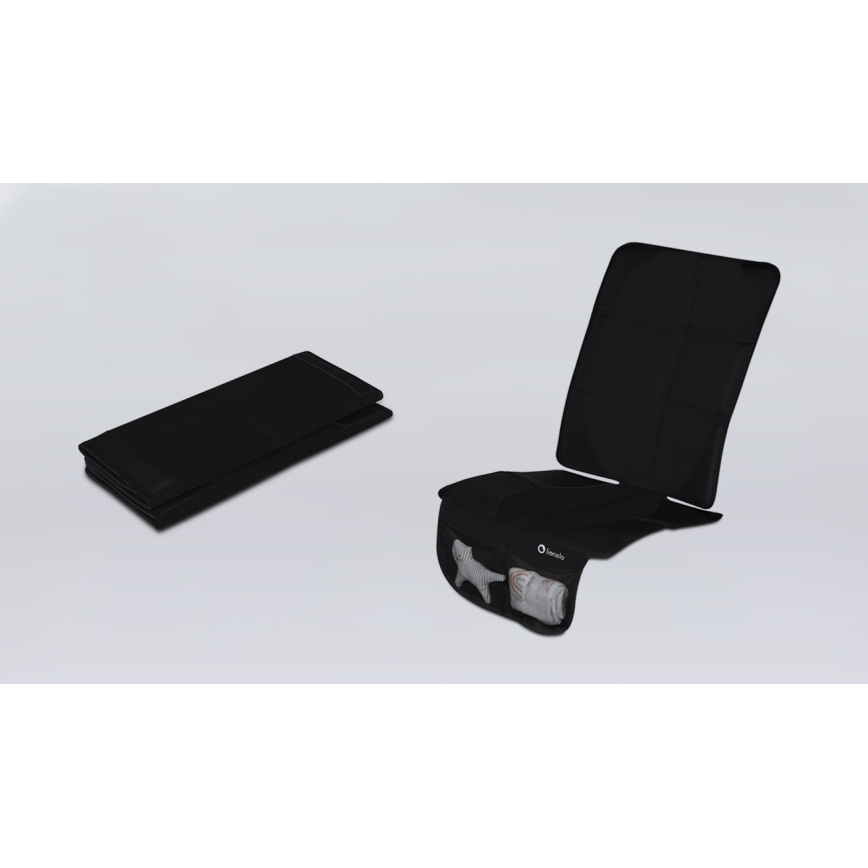 Lionelo - Alfombrilla protectora para silla de coche SIKKER Negro carbono