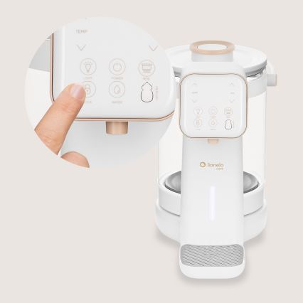 Lionelo - Aparato para preparar leche infantil BABYPRESTO 2.0 1200W/230V Blanco