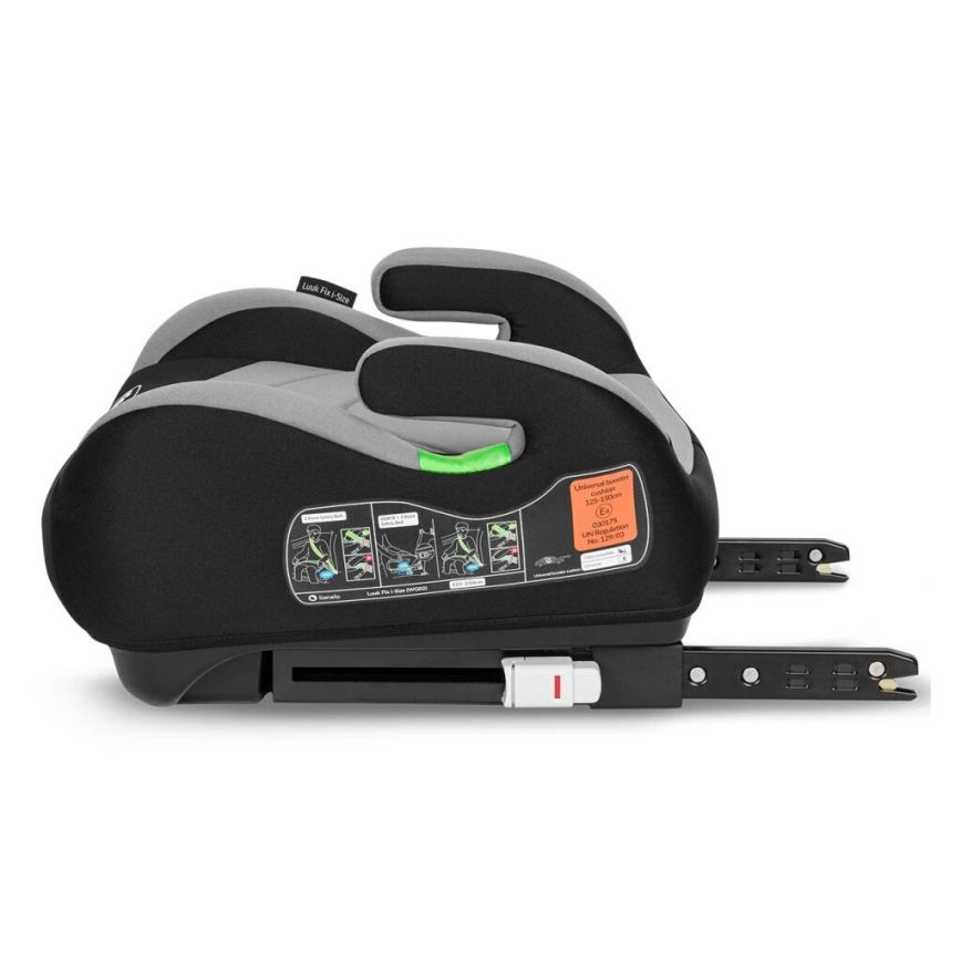 Lionelo - Asiento elevador para coche LUUK FIX i-Size 125-150 cm negro/gris