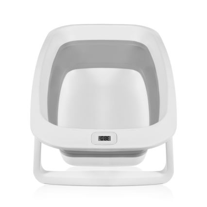 Lionelo - Bañera plegable para bebé con termómetro BABY BUBBLE 2x LR44 Gris paloma