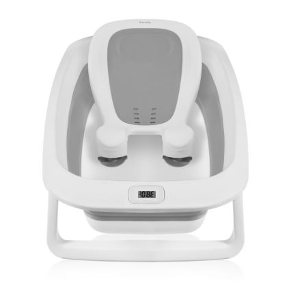 Lionelo - Bañera plegable para bebé con termómetro BABY BUBBLE 2x LR44 Gris paloma