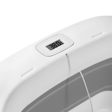 Lionelo - Bañera plegable para bebé con termómetro BABY BUBBLE 2x LR44 Gris paloma