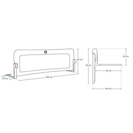 Lionelo - Barrera de seguridad para cama EVA beige