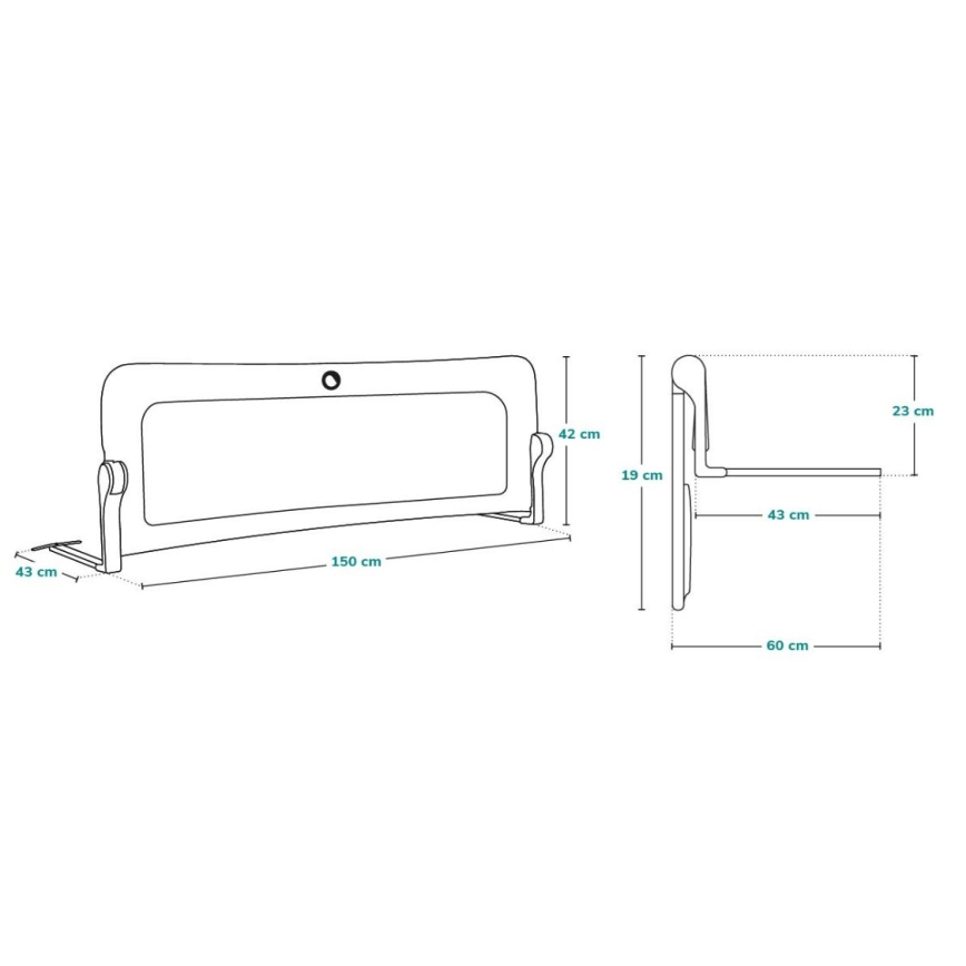 Lionelo - Barrera de seguridad para cama EVA beige