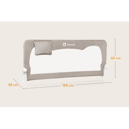 Lionelo - Barrera de seguridad para cama HANNA Beige Melange