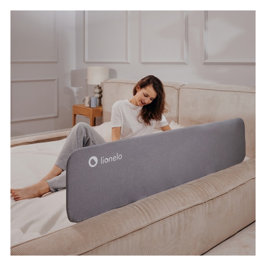Lionelo - Barrera de seguridad para cama LORA XL gris oscuro