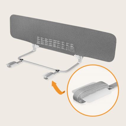 Lionelo - Barrera de seguridad para cama LORA XL gris oscuro