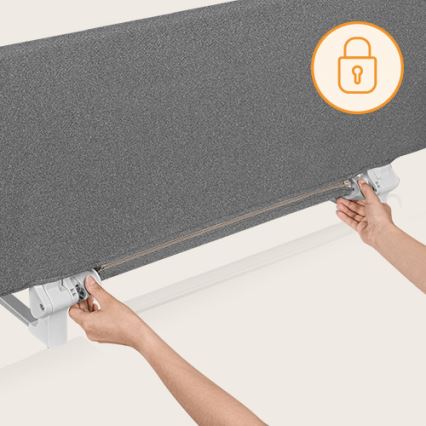 Lionelo - Barrera de seguridad para cama LORA XL gris oscuro
