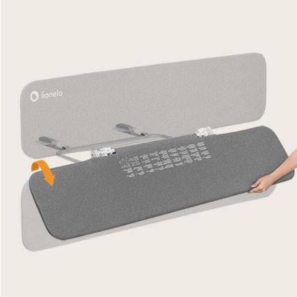 Lionelo - Barrera de seguridad para cama LORA XL gris oscuro
