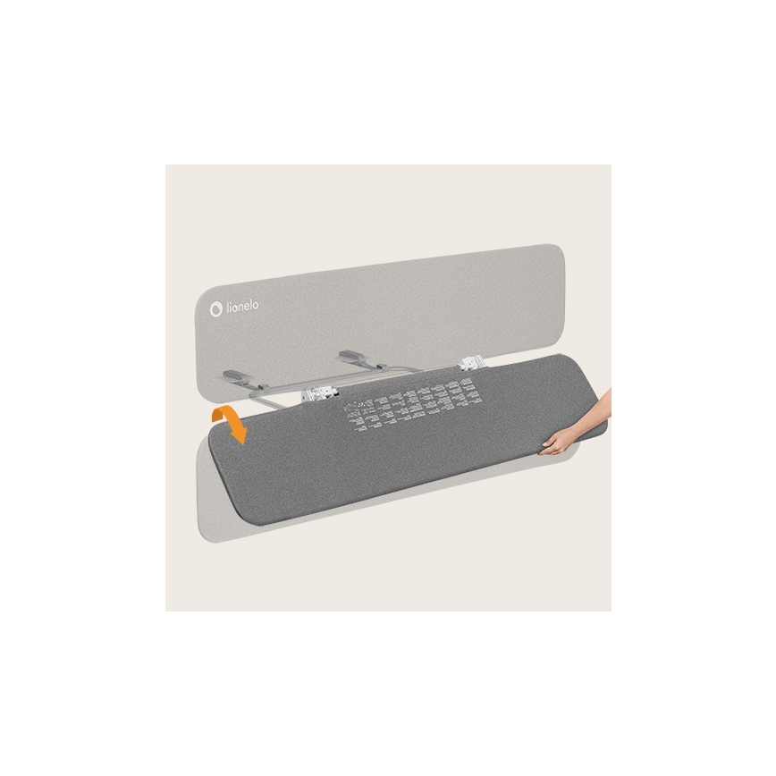 Lionelo - Barrera de seguridad para cama LORA XL gris oscuro