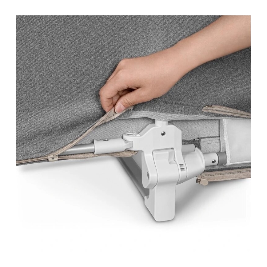 Lionelo - Barrera de seguridad para cama LORA XL gris oscuro