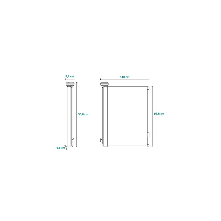 Lionelo - Barrera de seguridad THEA blanca