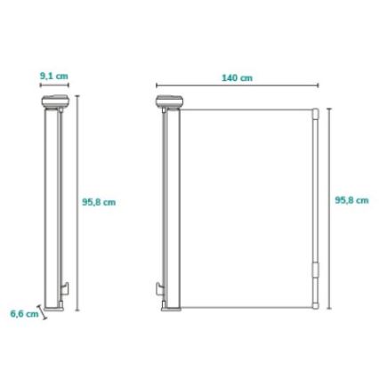 Lionelo - Barrera de seguridad THEA negra