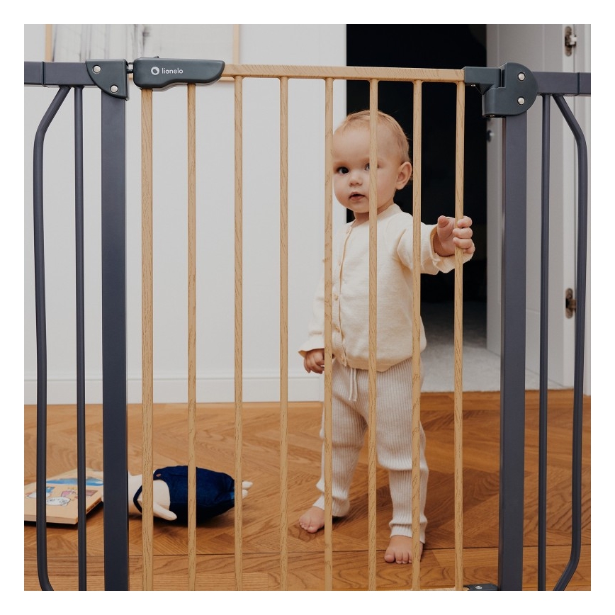 Lionelo - Barrera de seguridad TRUUS SLIM negro/marrón