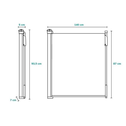 Lionelo - Barrera de seguridad TULIA negra