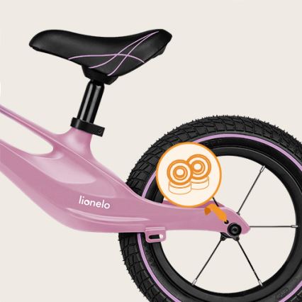 Lionelo - Bicicleta de empuje BART AIR morado/rosa