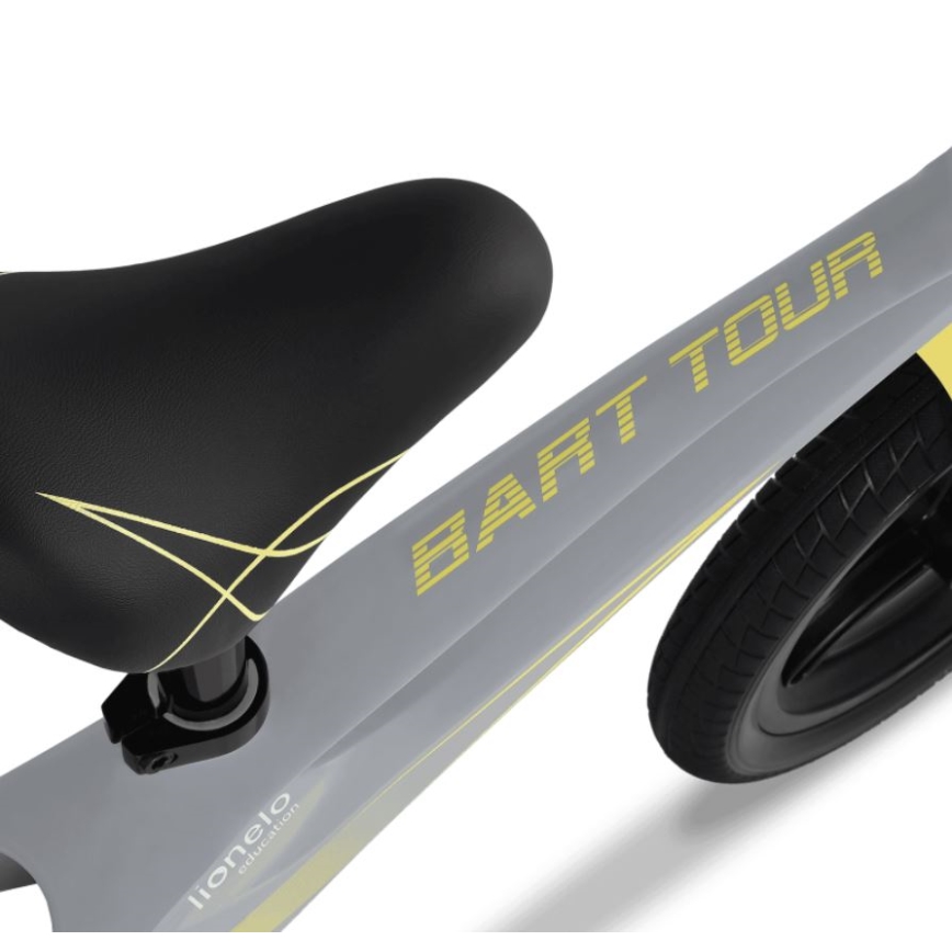 Lionelo - Bicicleta de equilibrio BART TOUR gris/amarillo