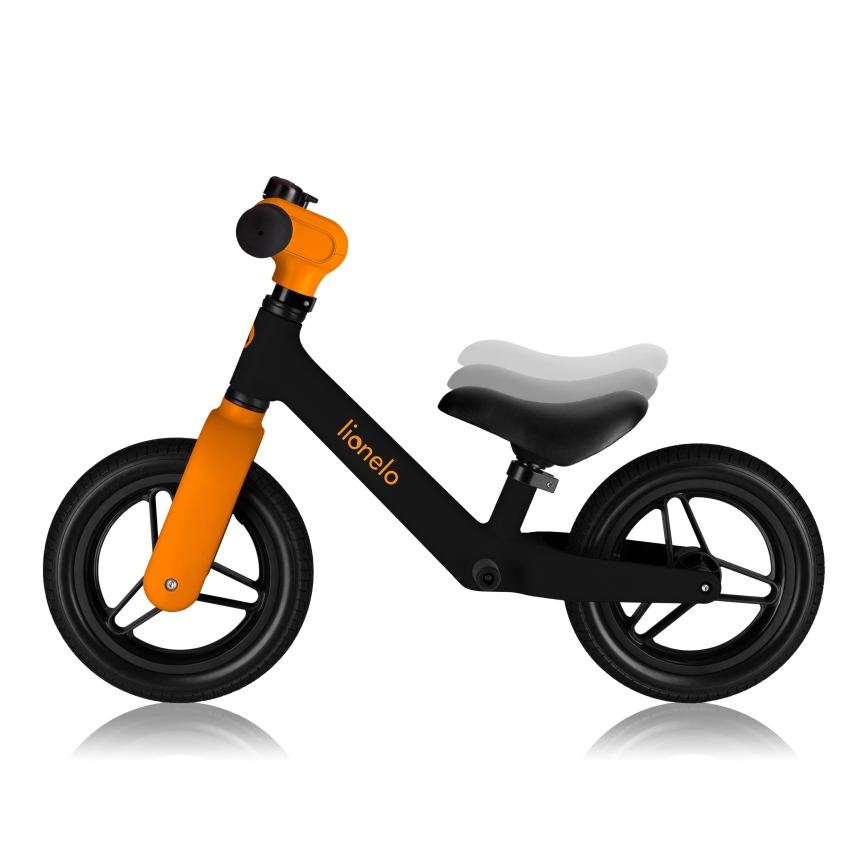 Lionelo - Bicicleta de equilibrio TONI Negro y Naranja