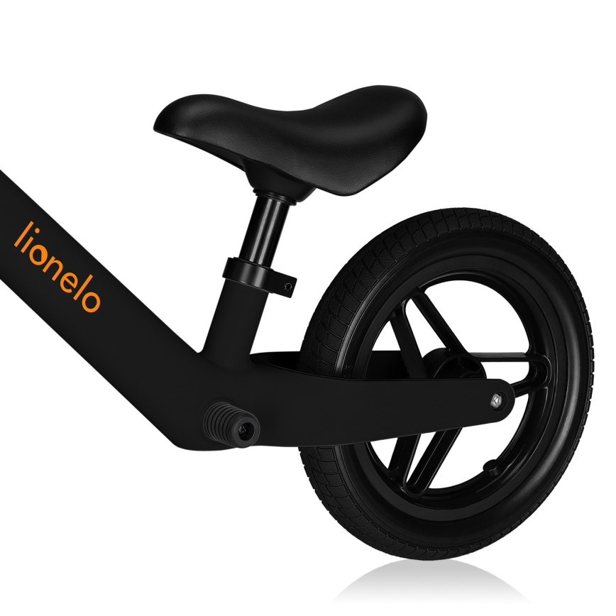 Lionelo - Bicicleta de equilibrio TONI Negro y Naranja