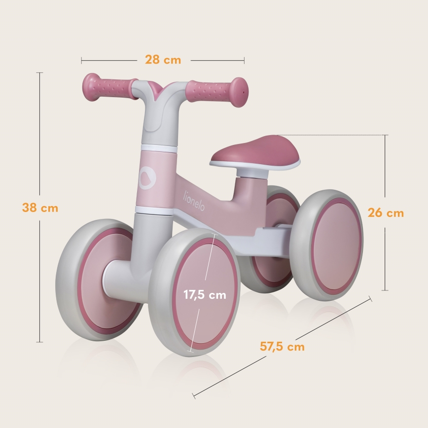 Lionelo - Bicicleta de equilibrio VILLY Rosa